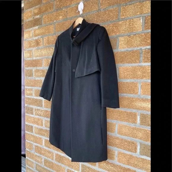 helmut lang cashmere wool single trench coat large - Picture 4 of 16